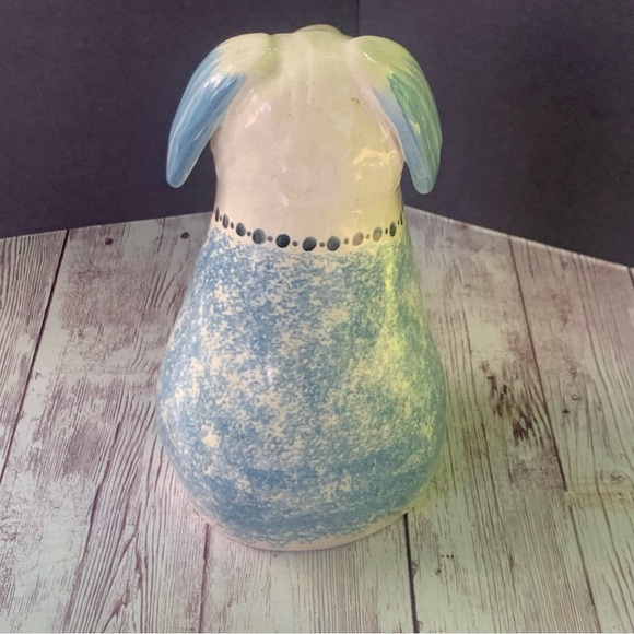 Rye Pottery England Blue And White Dog Vintage Ceramic EUC - Picture 4 of 9